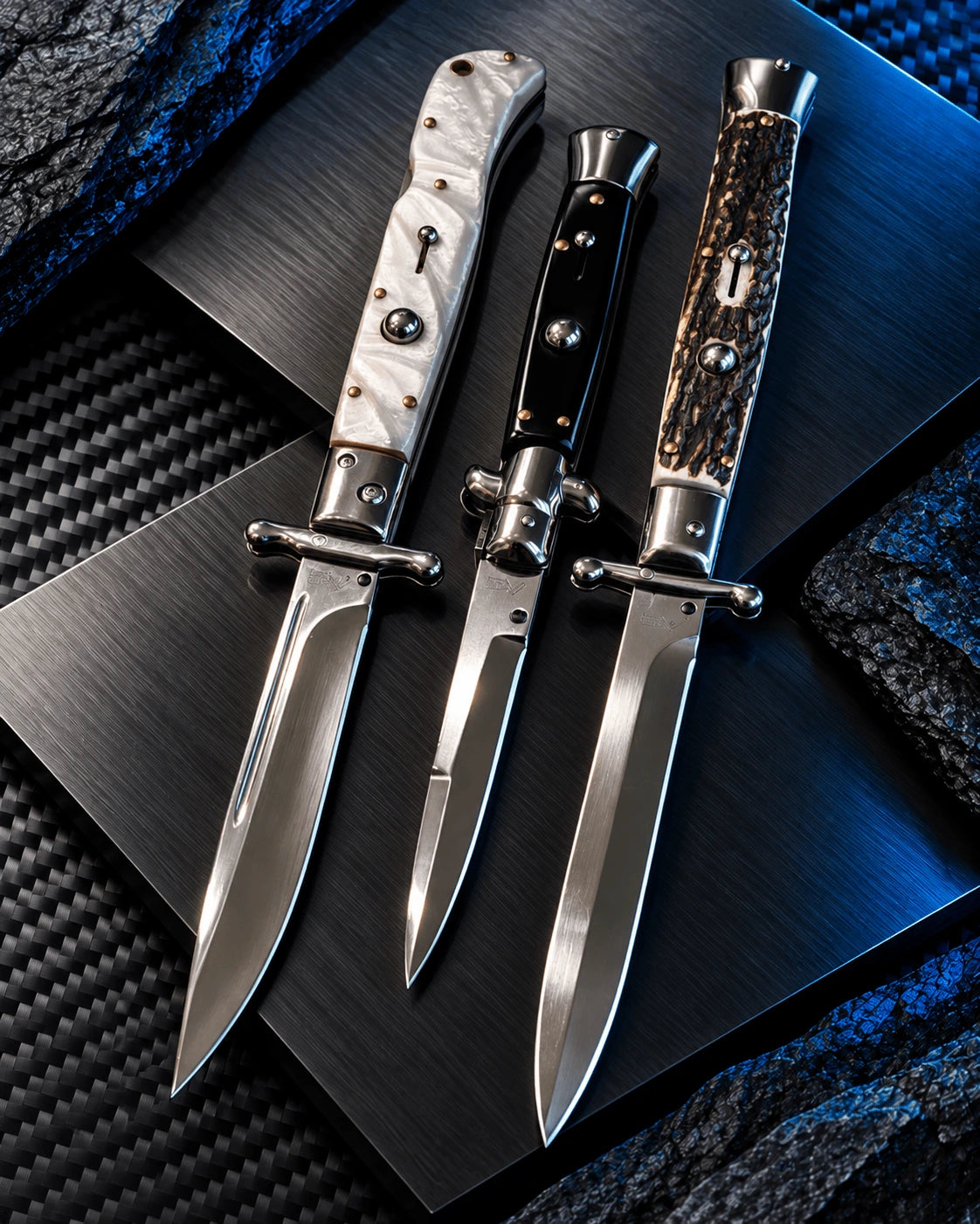 Italian switchblade knife detail