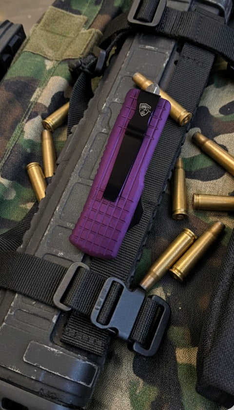 V20 Mini OTF Knife - Purple (Satin DE 2.0")