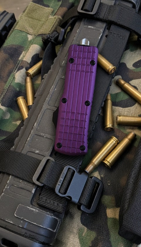 V20 Mini OTF Knife - Purple (Satin DE 2.0")