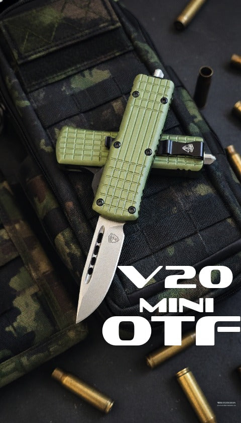V20 Mini OTF Knife OD (Satin DP 2.0")