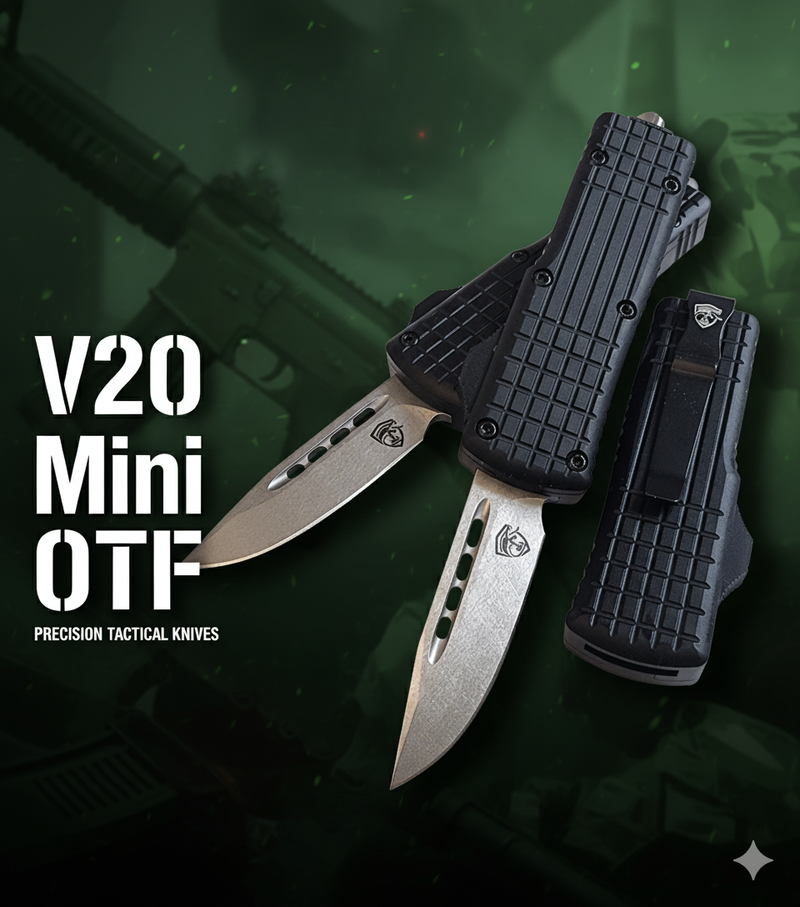 V20 Mini OTF Knife (Satin Drop Point 2.0")