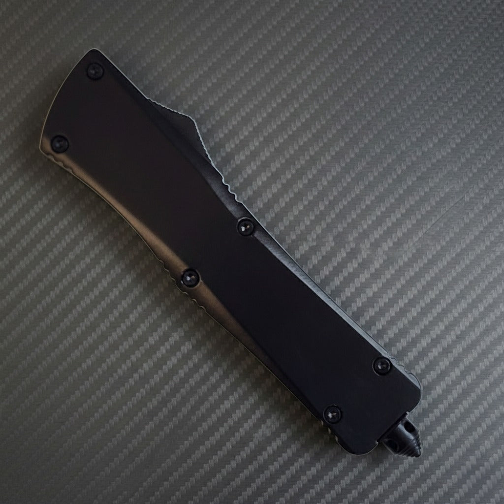 Venom V30R Tactical D/A OTF Knife - Black (Black Tanto Par Ser)