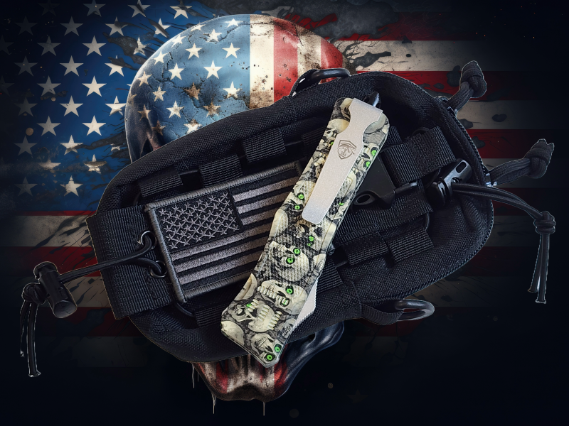 Venom 4TR ELITE Automatic OTF Knife - SOUL SEEKER (Satin Drop Point 3.4").