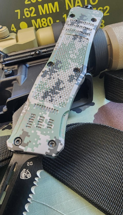 Venom Tactical knife, Venom 4TR ELITE OTF Recon black tanto blade, 3.4-inch tactical knife for outdoor use