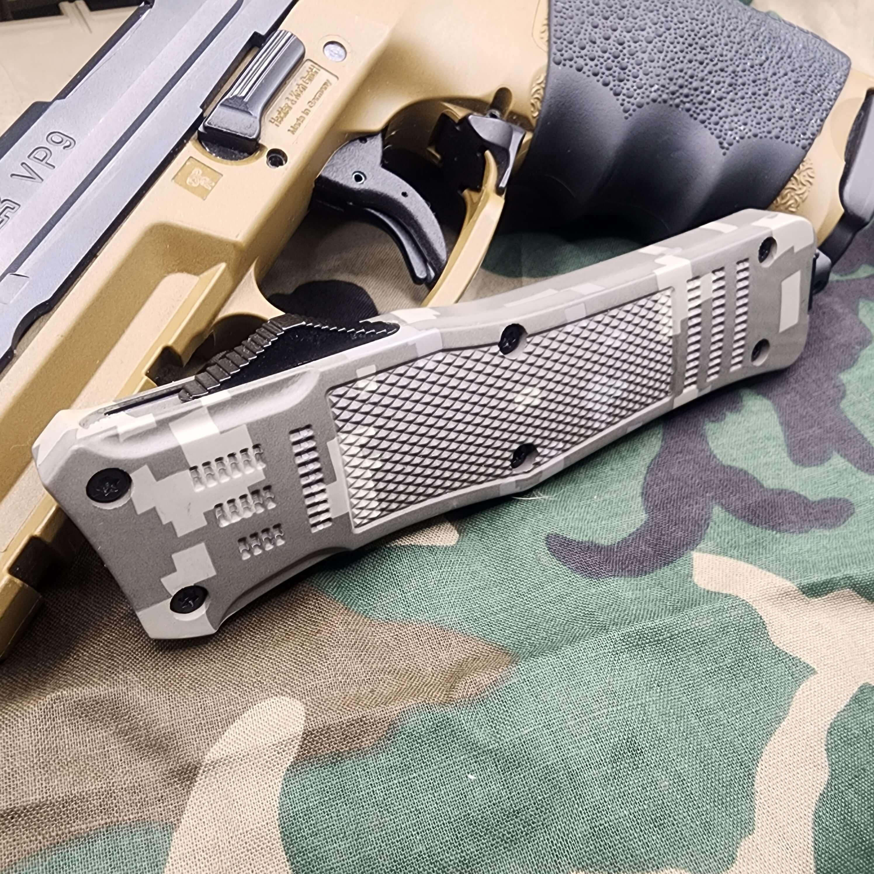 Venom 4TR ELITE Tactical OTF Knife - ACU Camo (Satin DP 3.4")