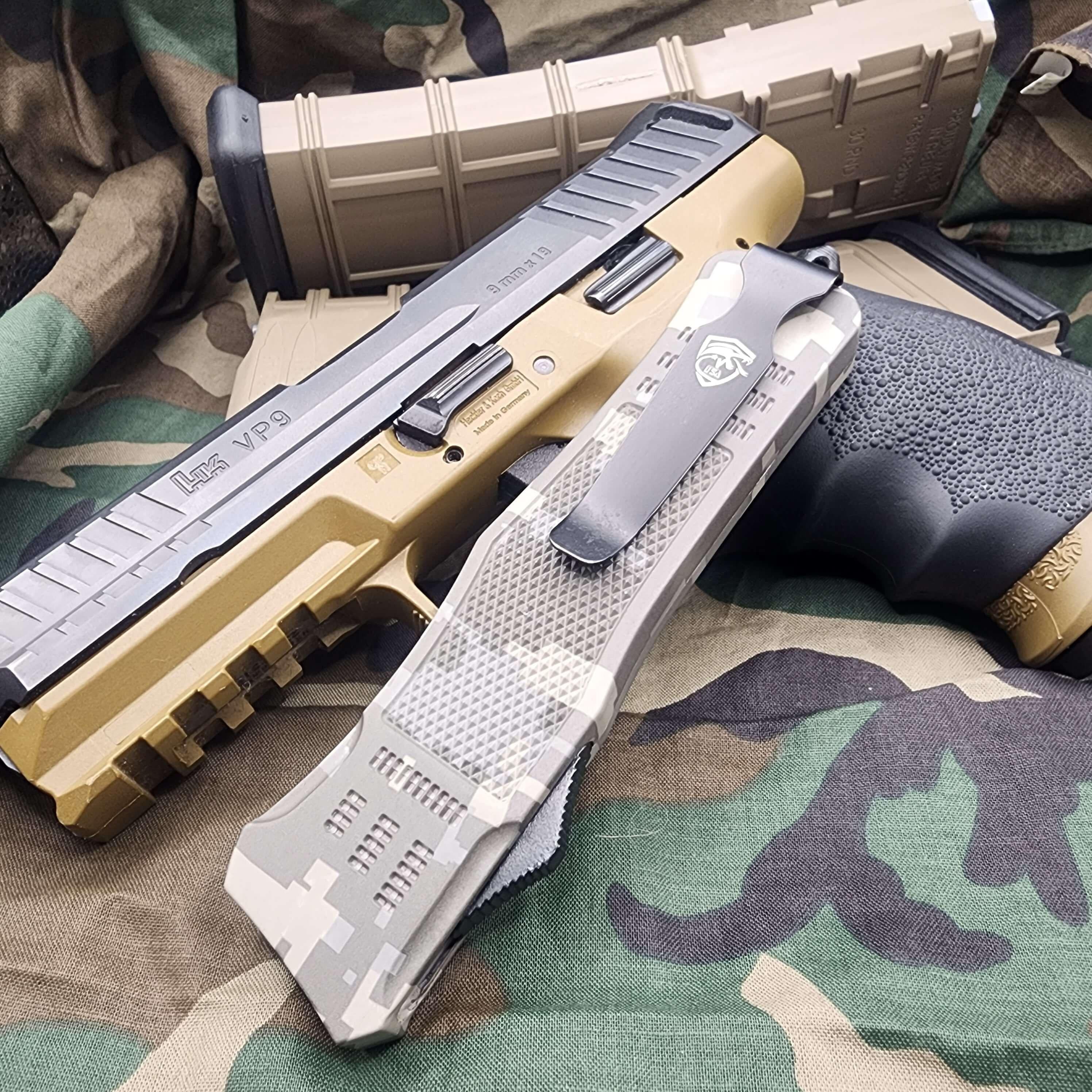 Venom 4TR ELITE Tactical OTF Knife - ACU Camo (Satin DP 3.4")