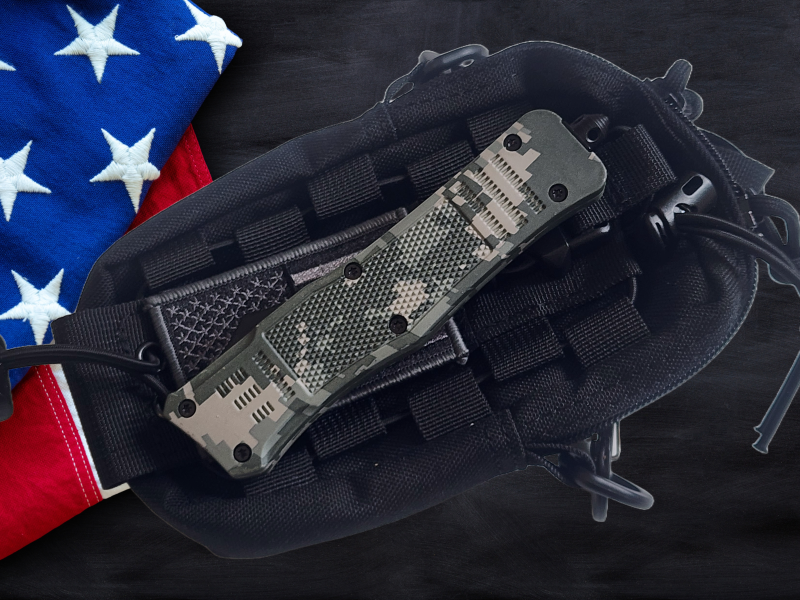 Venom 4TR ELITE Tactical OTF Knife - ACU Camo (Satin Spartan 3.4").