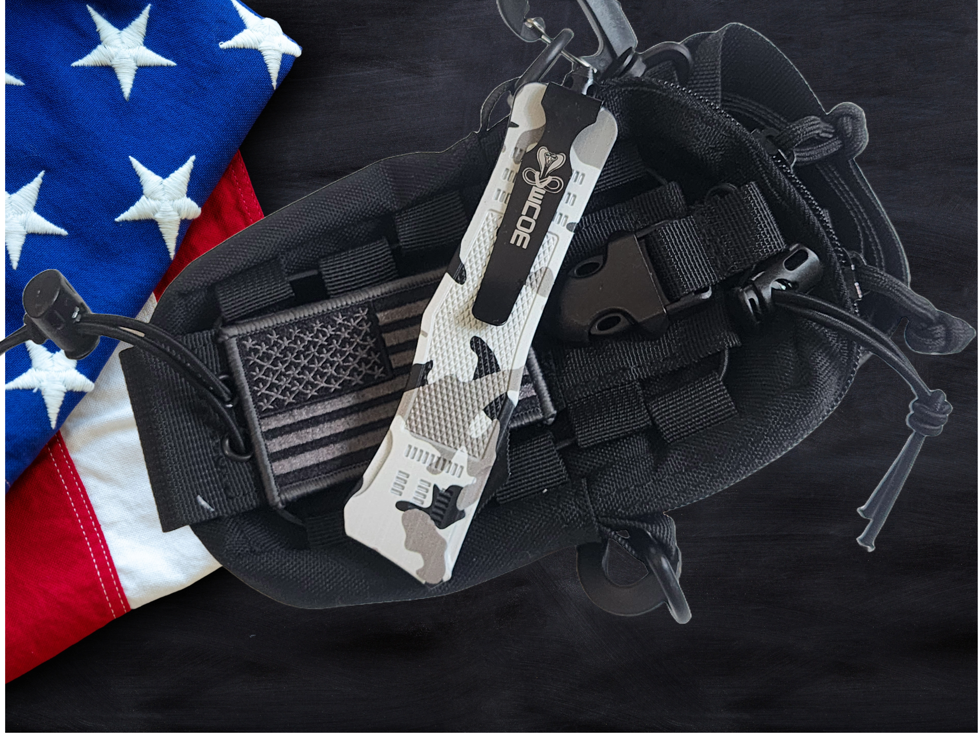 Venom 4TR ELITE Tactical OTF Knife - Armor Camo (Black Double Edge 3.4").