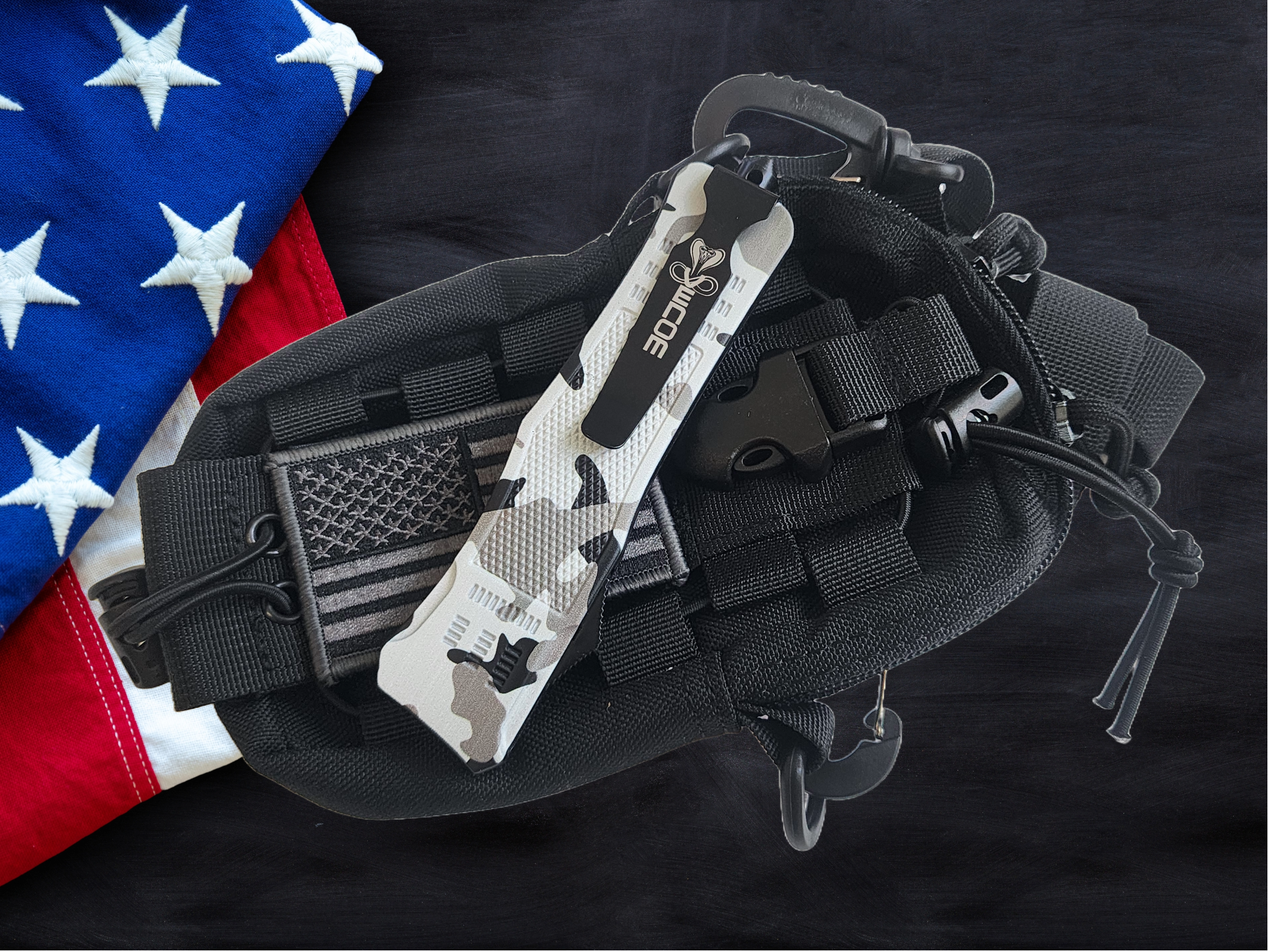 Venom 4TR ELITE Tactical OTF Knife - Armor Camo (Spartan 3.4").