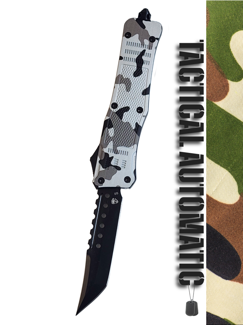 Venom 4TR ELITE Tactical OTF Knife - Armor Camo (Black Spartan 3.4").