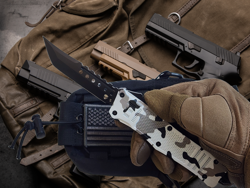 Venom 4TR ELITE Tactical OTF Knife - Armor Camo (Black Spartan 3.4").