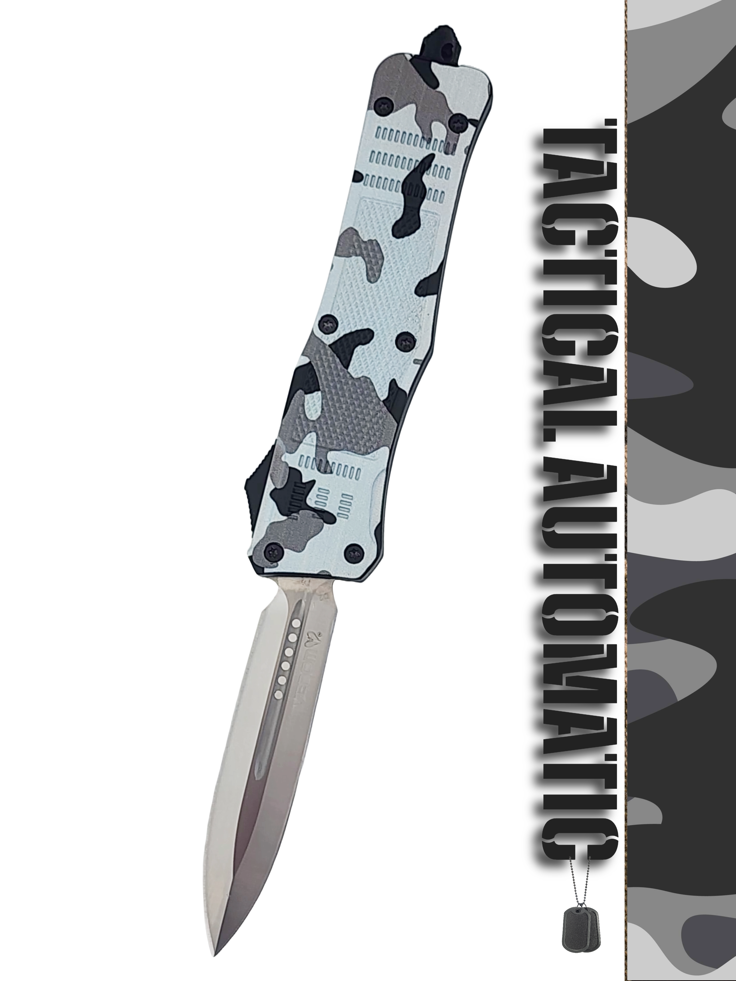 Venom 4TR ELITE Tactical OTF Knife - Armor Camo (Satin Double Edge 3.4").