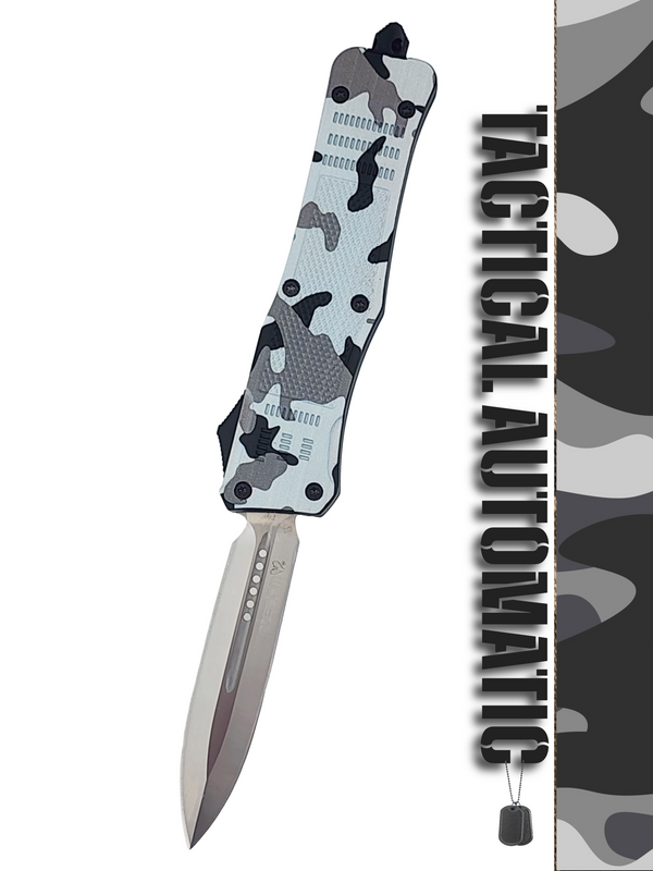 Venom 4TR ELITE Tactical OTF Knife - Armor Camo (Satin Double Edge 3.4")