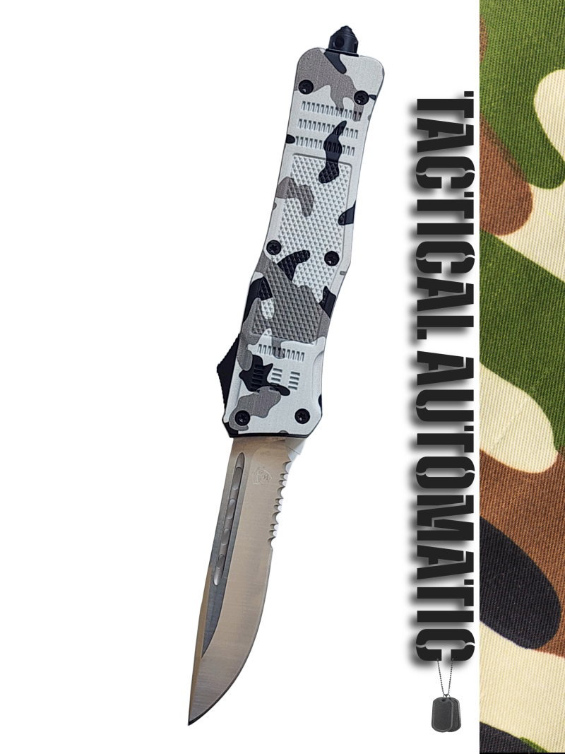 Venom 4TR ELITE Tactical OTF Knife - Armor Camo (Satin Drop Point Par Ser 3.4").