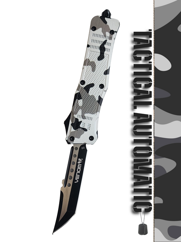 Venom 4TR ELITE Tactical OTF Knife - Armor Camo (Spartan 3.4")