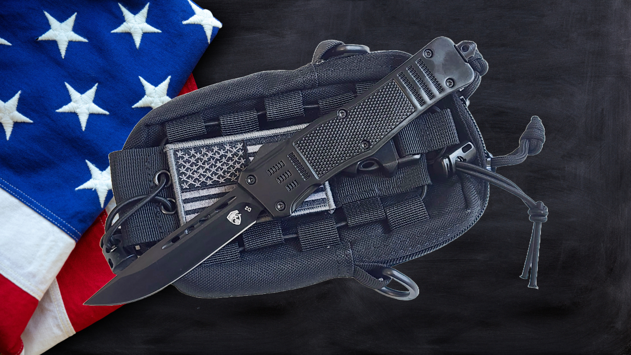 Venom 4TR ELITE Tactical OTF Knife - Black (Black Drop Point 3.4").