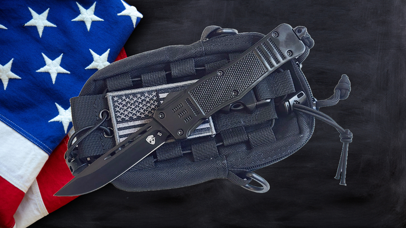 Venom 4TR ELITE Tactical OTF Knife - Black (Black Drop Point 3.4")