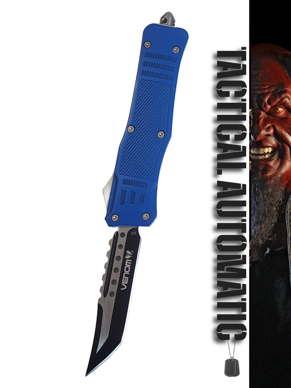 Venom 4TR ELITE Tactical OTF Knife - Blue Devil (Spartan 3.4")