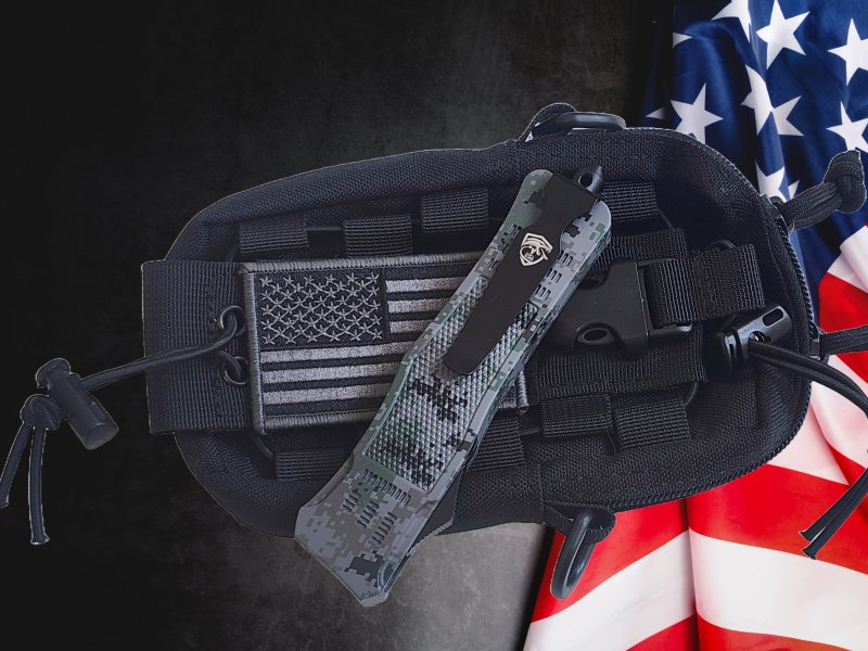 Venom 4TR ELITE Tactical OTF Knife - Recon Camo (Satin Drop Point Par Ser 3.4").