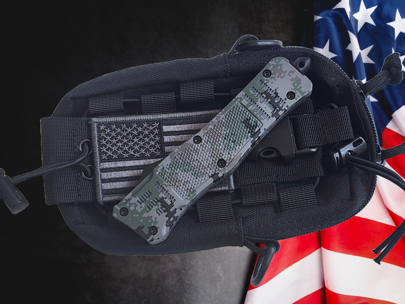 Venom 4TR ELITE Tactical OTF Knife - Recon Camo (Satin Drop Point Par Ser 3.4").