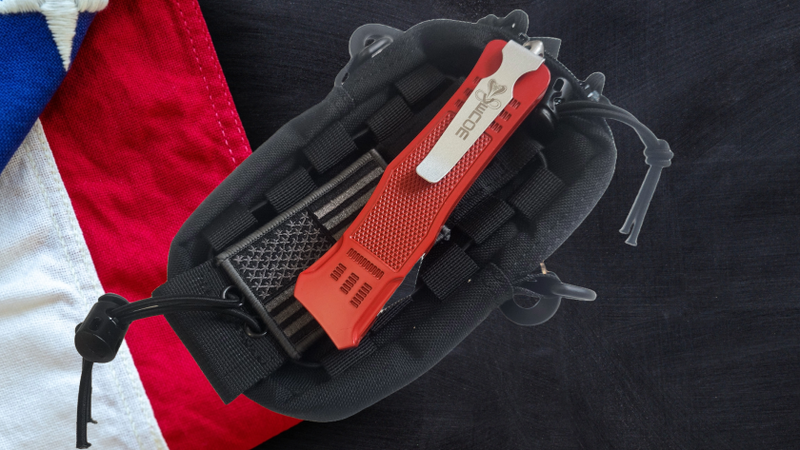 Venom 4TR ELITE Tactical OTF Knife - Red Savage (Satin Drop Point 3.4")