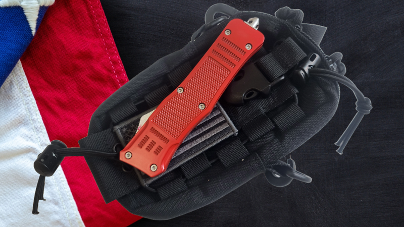 Venom 4TR ELITE Tactical OTF Knife - Red Savage (Satin Drop Point 3.4")