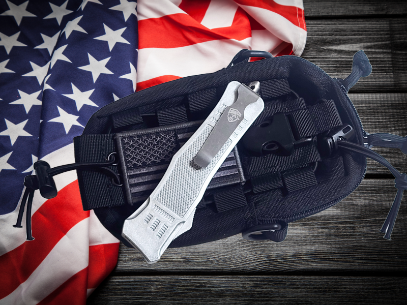 Venom 4TR ELITE Tactical OTF Knife - Silver Ghost - SH (Satin Double Edge 3.4").