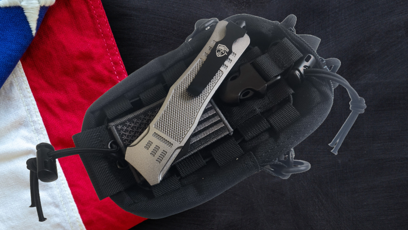 Venom 4TR ELITE Tactical OTF Knife - Silver Ghost (Black Tanto Par Ser 3.4").