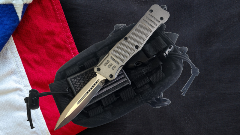 Venom 4TR ELITE Tactical OTF Knife - Silver Ghost (Satin Double Edge 3.4")