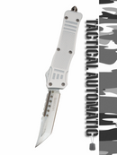 Venom 4TR ELITE Tactical OTF Knife - White (Satin Spartan 3.4").