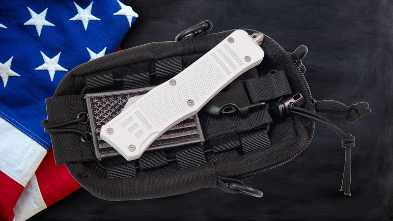 Venom 4TR ELITE Tactical OTF Knife - White (Satin Spartan 3.4")