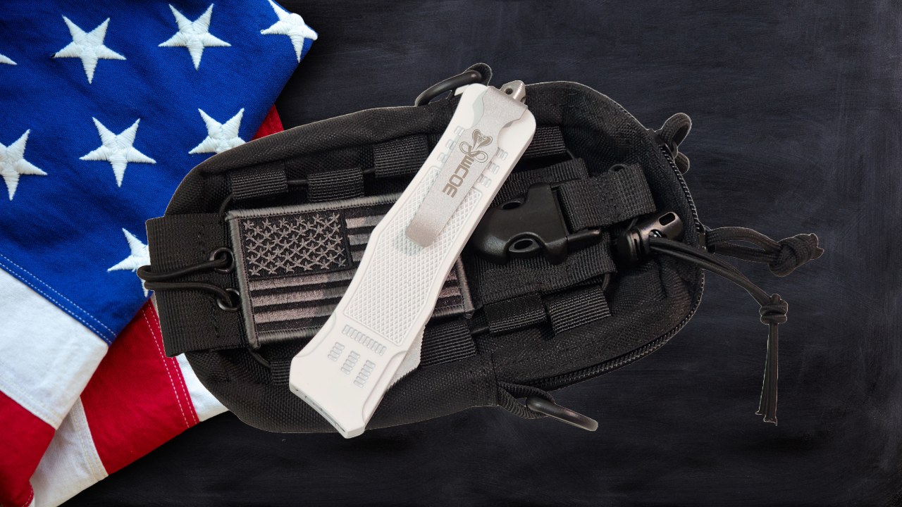 Venom 4TR ELITE Tactical OTF Knife - White (Satin Spartan 3.4").