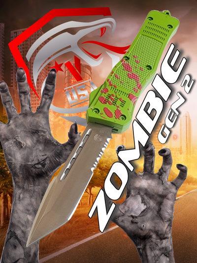 Venom 4TR ELITE Zombie Gen 2 OTF Knife - (Satin Tanto Par Ser 3.4).
