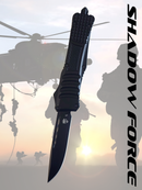 Venom 590 Shadow Force OTF Knife - Black (Black Drop Point 3.4").