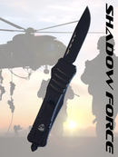 Venom 590 Shadow Force OTF Knife - Black (Black Drop Point 3.4").