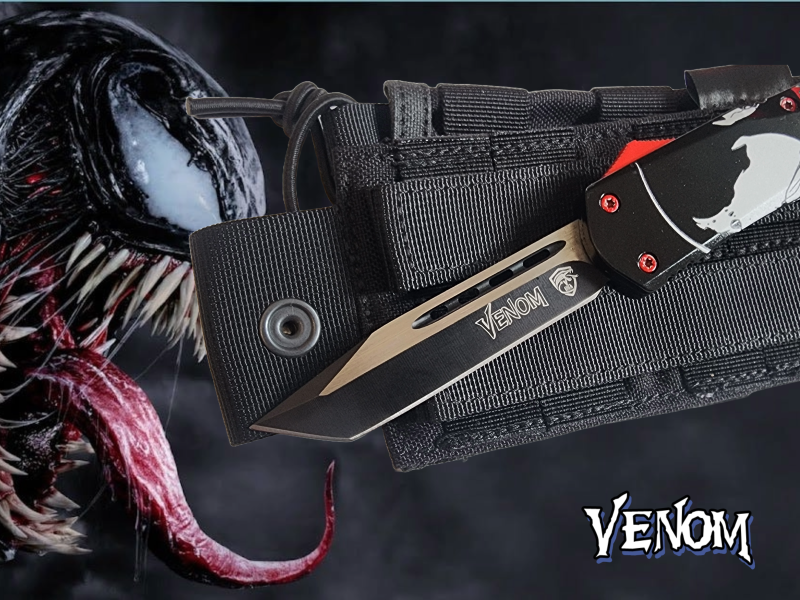 Venom 692 VENOM Edition OTF Knife - Black (Tanto 3.4").
