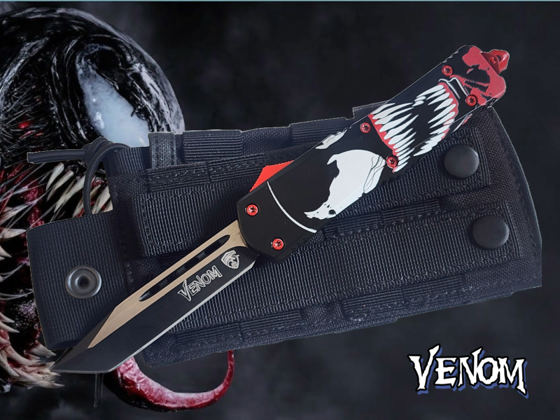 Venom 692 VENOM Edition OTF Knife - Black (Tanto 3.4").