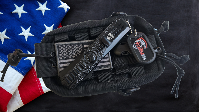 Venom Death Skull Automatic OTF Knife (Black Tanto 3.4")