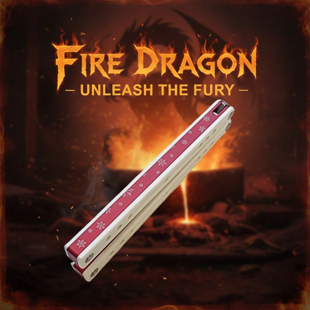 Product with 'Fire Dragon' branding against a fiery background