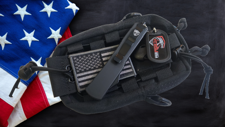 Venom Force 5 OTF Auto Knife - Black Out (Black Double Edge 3.25").
