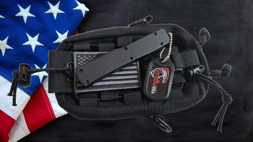 Venom Force 5 OTF Auto Knife - Black (Satin Double Edge 3.25").
