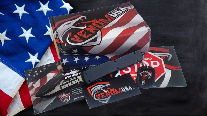 Venom Force 5 OTF Auto Knife - Black (Spartan 3.25")