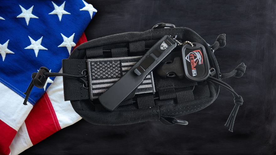 Venom Force 5 OTF Auto Knife - Black (Tanto 3.25").