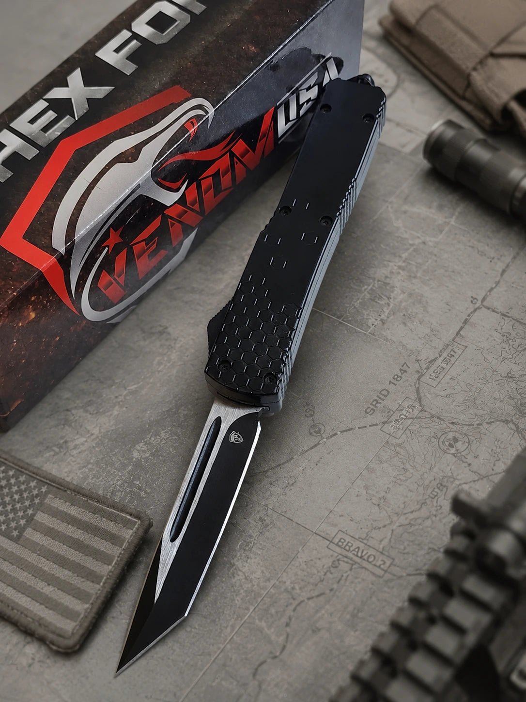 Venom Hex Force OTF - Black (Tanto 3.25")