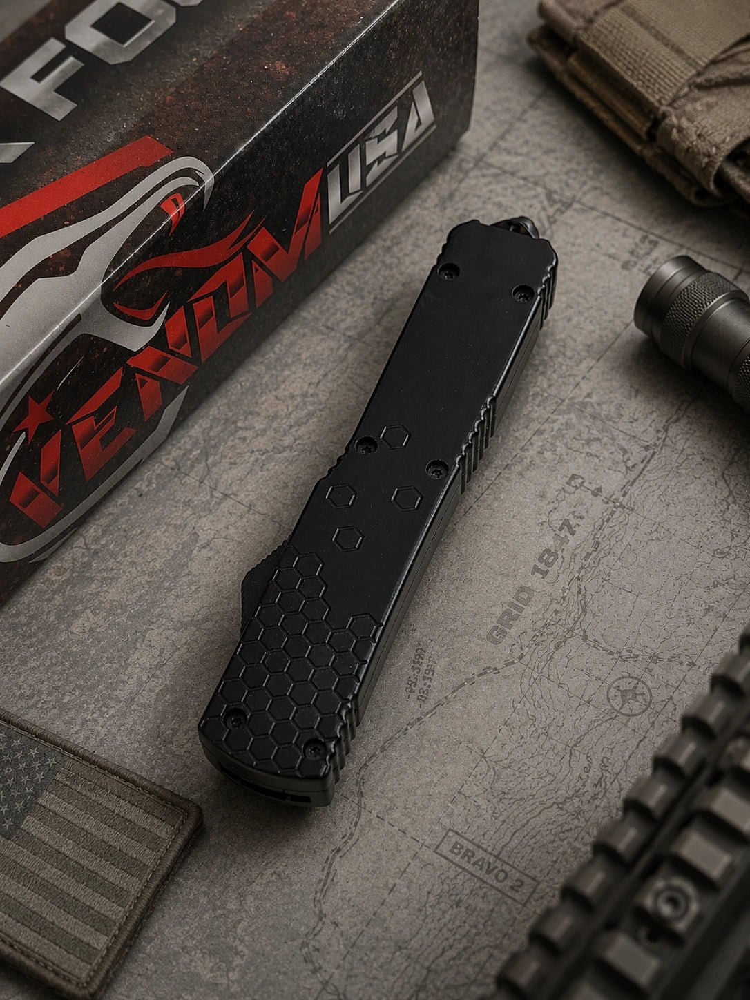 Venom Hex Force OTF - Black (Tanto 3.25")