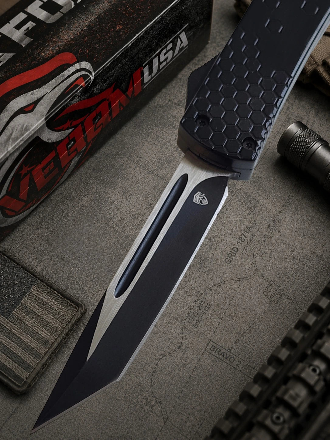 Venom Hex Force OTF - Black (Tanto 3.25")