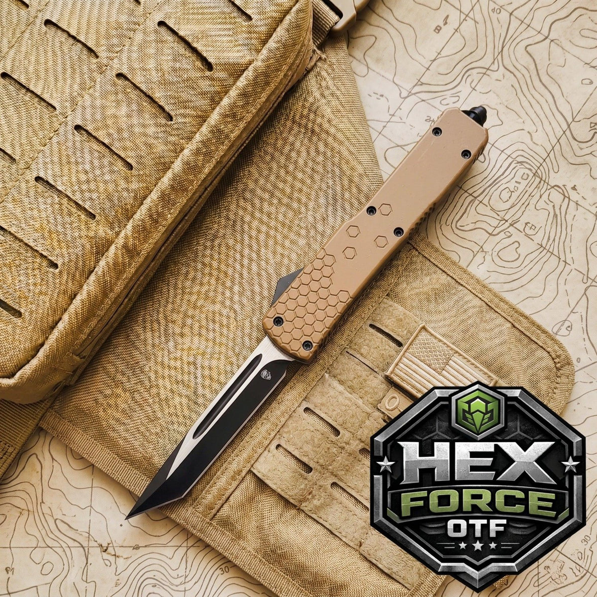 Venom Hex Force OTF - Coyote Tan (Tanto 3.25") - Southern Sporting Goods LLC