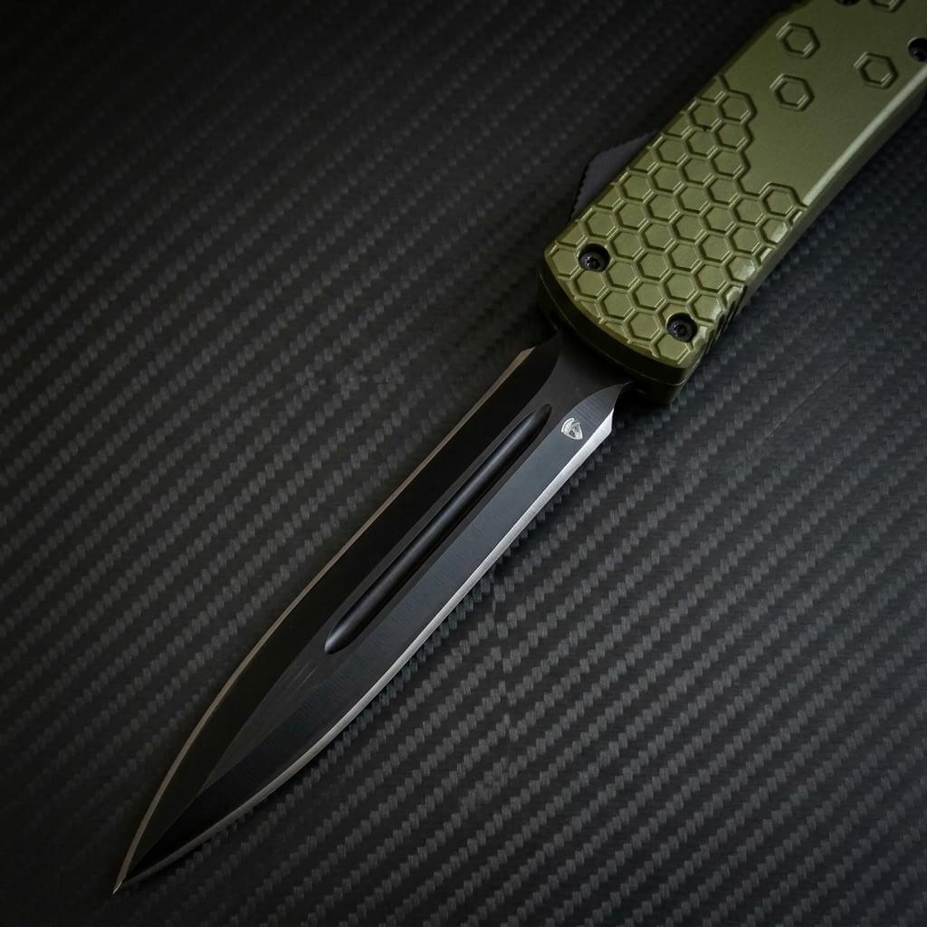 Venom Hex Force OTF blade in Black DE 3.25 - premium tactical knife with superior craftsmanship and sleek design