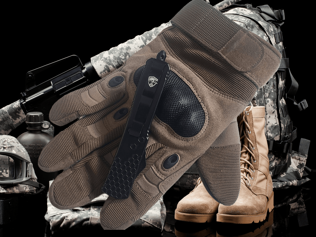 Venom Hex Force OTF Knife - Black (Double Edge 3.25").