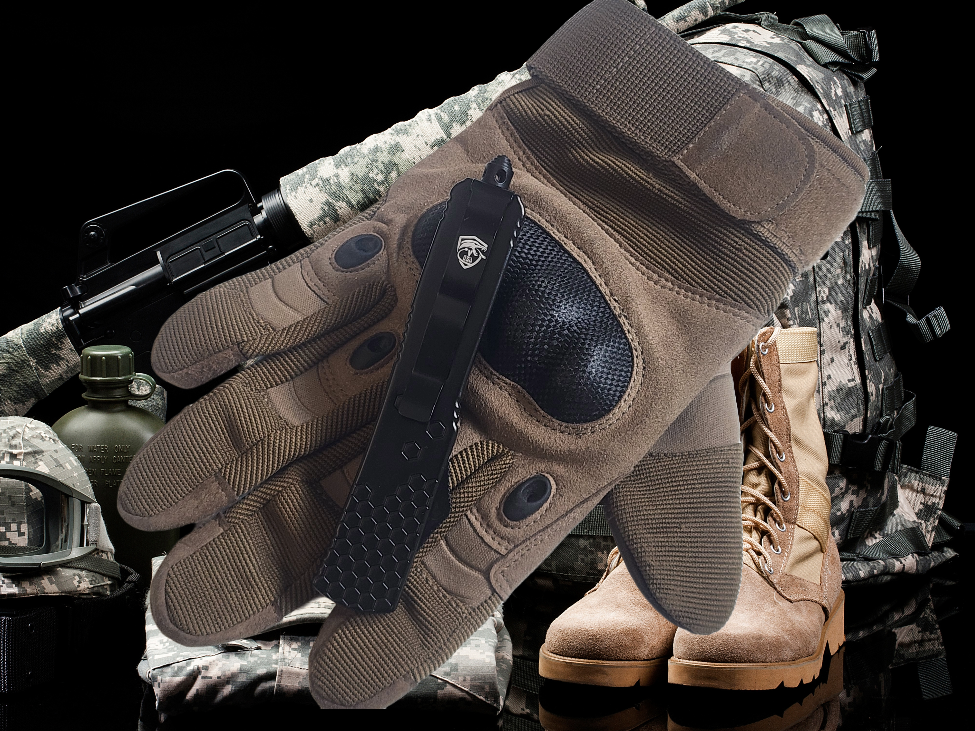 Venom Hex Force OTF Knife - Black (Double Edge 3.25").